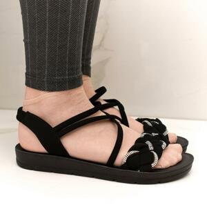 Dámske čierne letné sandále BLACKERA