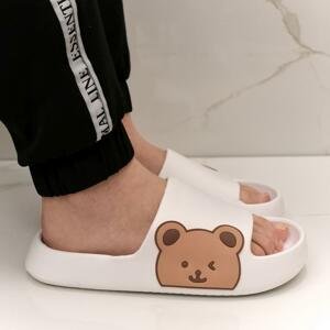 Biele gumené šľapky UNISEX BEAR 36-41