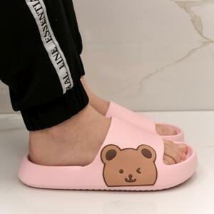 Ružové gumené šľapky UNISEX BEAR 36-41