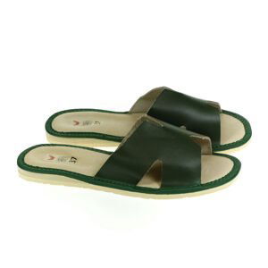 Dámske zelené kožené papuče ANETA5