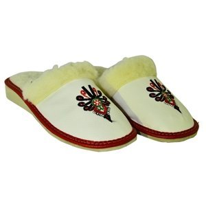 Dámske bielo-červené papuče ERIKA