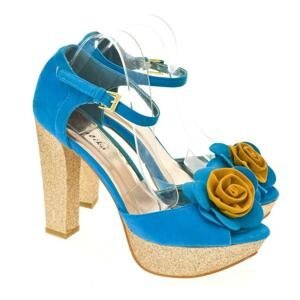Dámske modré sandále ROSE