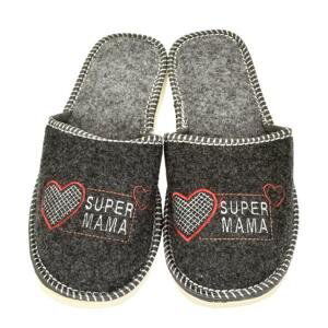 Dámske sivé papuče SUPER MAMA