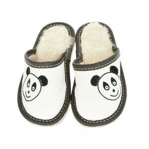 Detské biele papuče PANDA