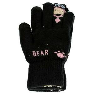 Detské čierne rukavice BEAR