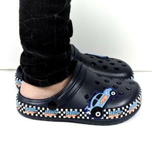 Detské tmavo-modré crocsy RACING