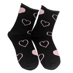Dámske čierné ponožky LOVE