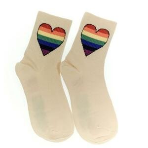 Dámske béžové ponožky PIECE HEART