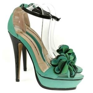 Dámske zelené sandále FIONA