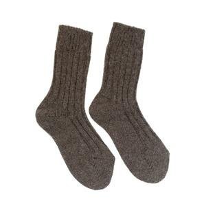 Luxusné hnedé ponožky MERINO