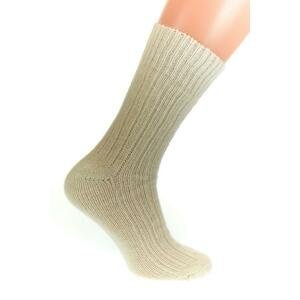 Dámske luxusné vlnené béžové ponožky SHEEP