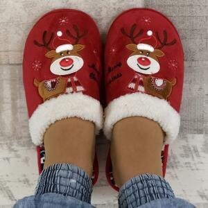 Dámske červené papuče CHRISTMAS
