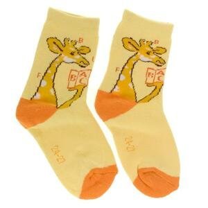 Detské žlté ponožky GIRAFFE
