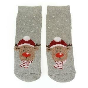 Detské sivé ponožky CHRISTMAS