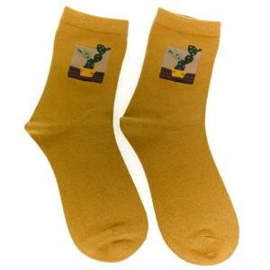 Dámske žlté ponožky FLOWE