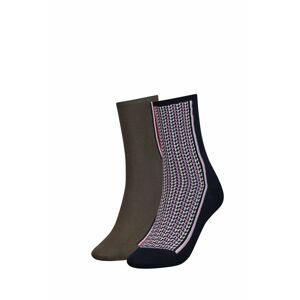 Modro-zelené ponožky Monogram Sock - dvojbalenie