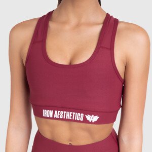 Dámska športová podprsenka STUFFED - Iron Aesthetics, bordová