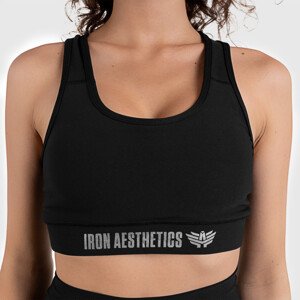 Dámska športová podprsenka STUFFED - Iron Aesthetics, SILVER čierna