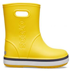 gumáky Crocs Crocsband Rain Boot - Yellow/Navy 33 EUR