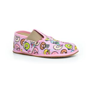 Pegres BF01 růžový donut barefoot bačkory 28 EUR