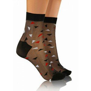 Sesto Senso Fashion Nylon trojúhelníky černé/černé Dámské ponožky