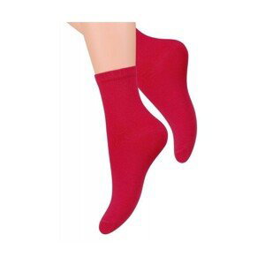 Steven 037 červené Dámské ponožky