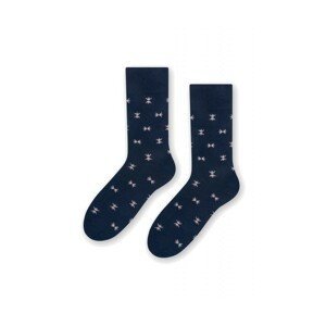 Steven 056 187 vzor tmavě modré Pánské ponožky