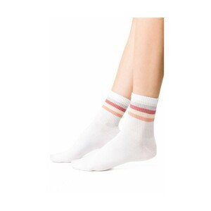 Steven 026-220 bílé Dámské ponožky