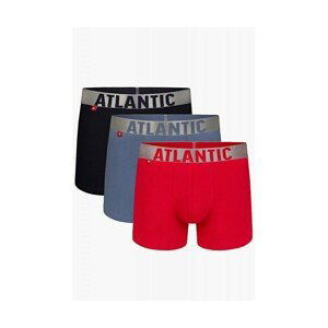 Atlantic 049 3-pak tmavě modré/den/černé Pánské boxerky