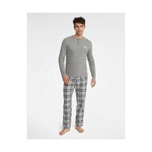 Henderson Usher 40946-90X šedý melanž Pánské pyžamo