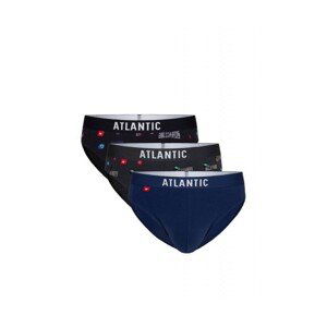 Atlantic 094/03 3-pak grf/nie/gra Pánské slipy