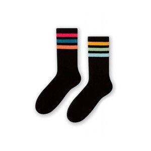 More 081 012 proužky černé Dámské ponožky