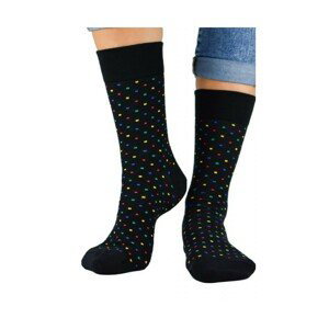 Noviti SB 002 U 07 puntíky černé Pánské ponožky