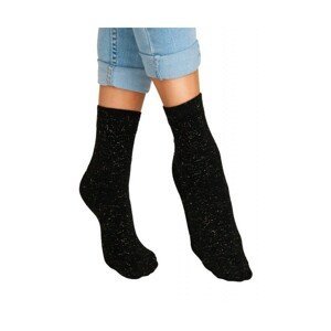 Noviti SB 012 W 01 lurex černo-zlaté Dámské ponožky