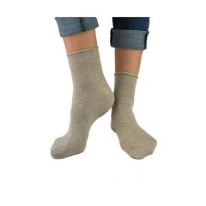 Noviti SB 022 W 02 lurex stříbrno-béžové Dámské ponožky