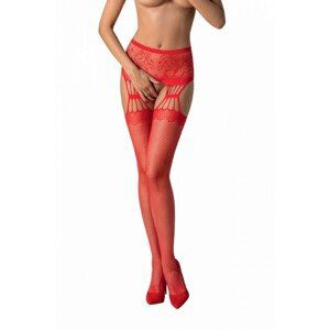 Passion S027 červené Strip Panty Punčochy