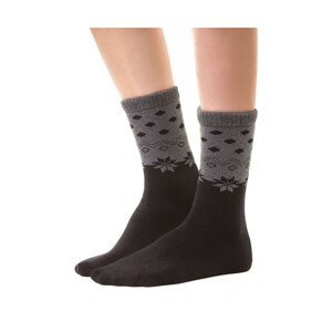 Steven 123 071 sněhová vločka černé Dámské ponožky