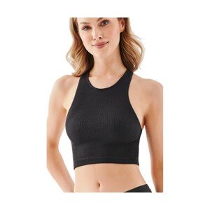 Gabriella Seamless halter rib 1203 czarny Sportovní top