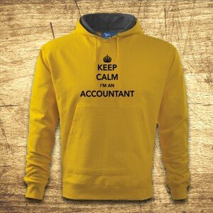 Mikina s kapucňou s motívom Keep calm, I´m an accountant