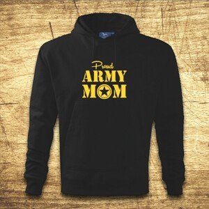 Mikina s kapucňou s motívom Proud army mom