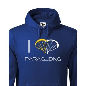 Mikina s motivem I love paragliding