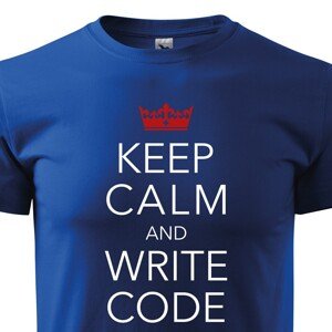 Pánske tričko pre programátorov Keep calm and write code s dopravou len za 2,23 Euro