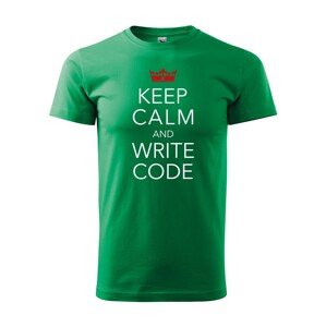 Pánske tričko pre programátorov Keep calm and write code s dopravou len za 2,23 Euro