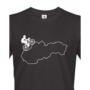 Pánske tričko pre cyklistov s mapou Sr
