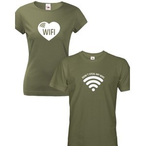 Párové tričká s potlačou Don't steal my WIFI a WIFI