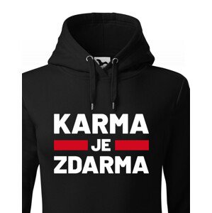 Dámska mikina s potlačou Karma je zdarma - mikina pre drzé baby