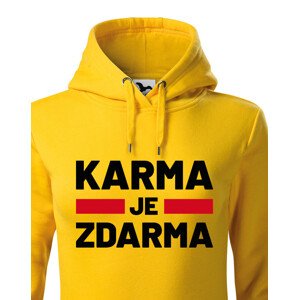 Dámska mikina s potlačou Karma je zdarma - mikina pre drzé baby