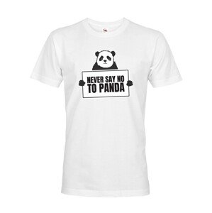 Pánske tričko s potlačou  NEVER SAY NO TO PANDA - tričko pre správnych geekov