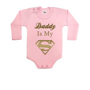 Detské body s potlačou Daddy is my Superhero