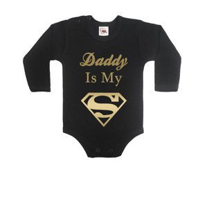 Detské body s potlačou Daddy is my Superhero